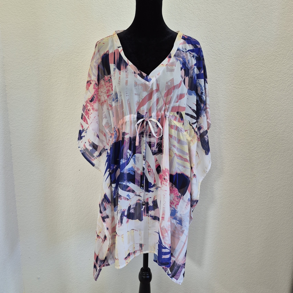 Apana Multicolor Abstract Cover Up Dress